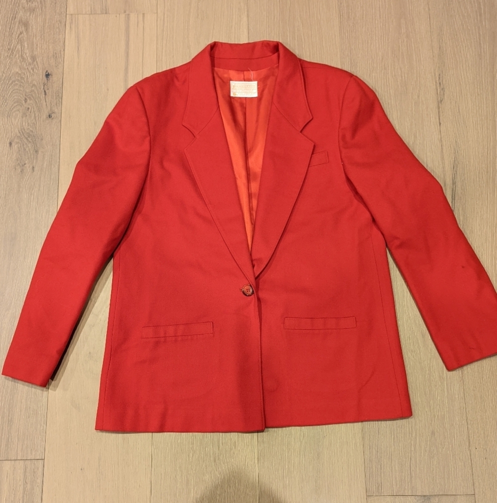 Vintage Pendleton Wool Red Blazer